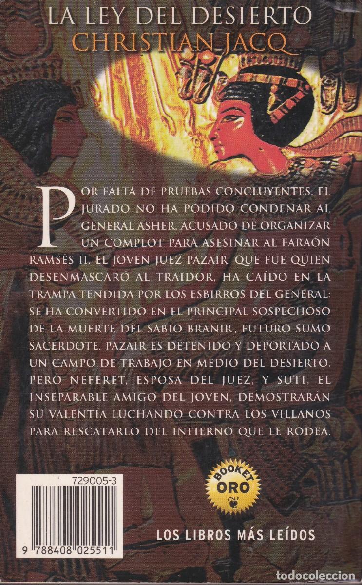 Libros de segunda mano: La ley del desierto. Christian Jacq. Planeta. - Foto 2