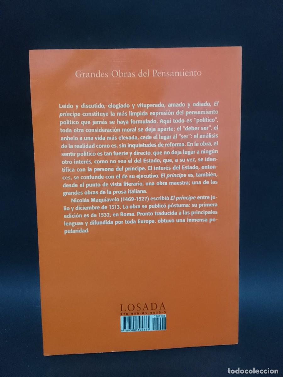 Libros de segunda mano: NICOL&Aacute;S MAQUIAVELO - EL PRINCIPE - 2007 - Foto 3