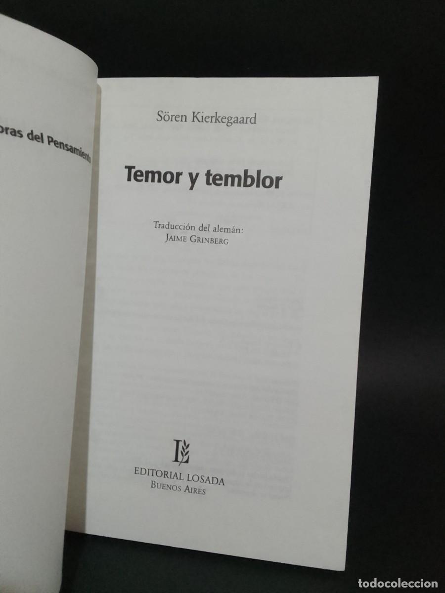 Libros de segunda mano: SOREN KIERKEGAARD - TEMOR Y TEMBLOR - 2008 - Foto 2