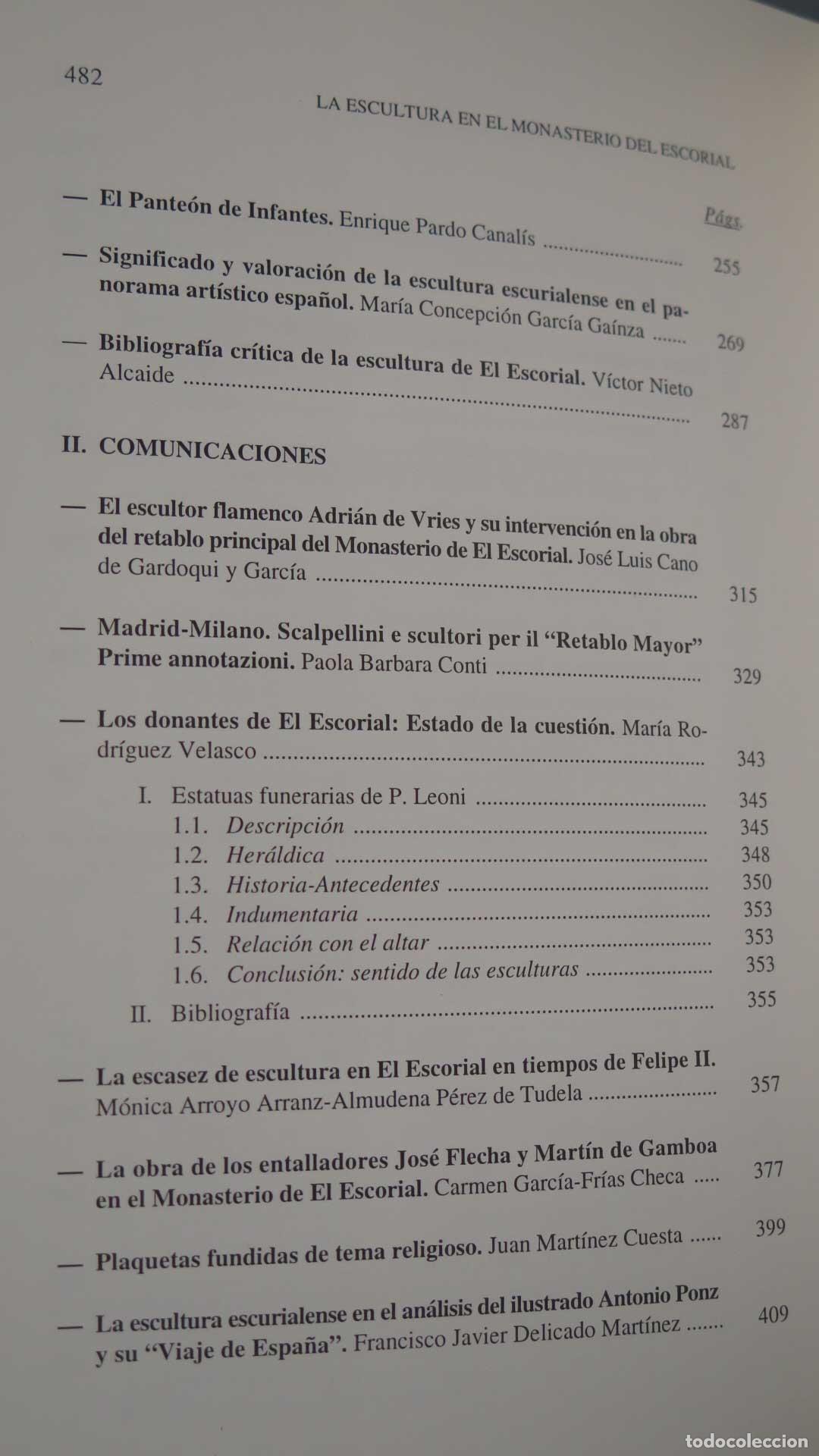 Libros de segunda mano: La Escultura en el Monasterio del Escorial Actas del Simposium - Foto 5