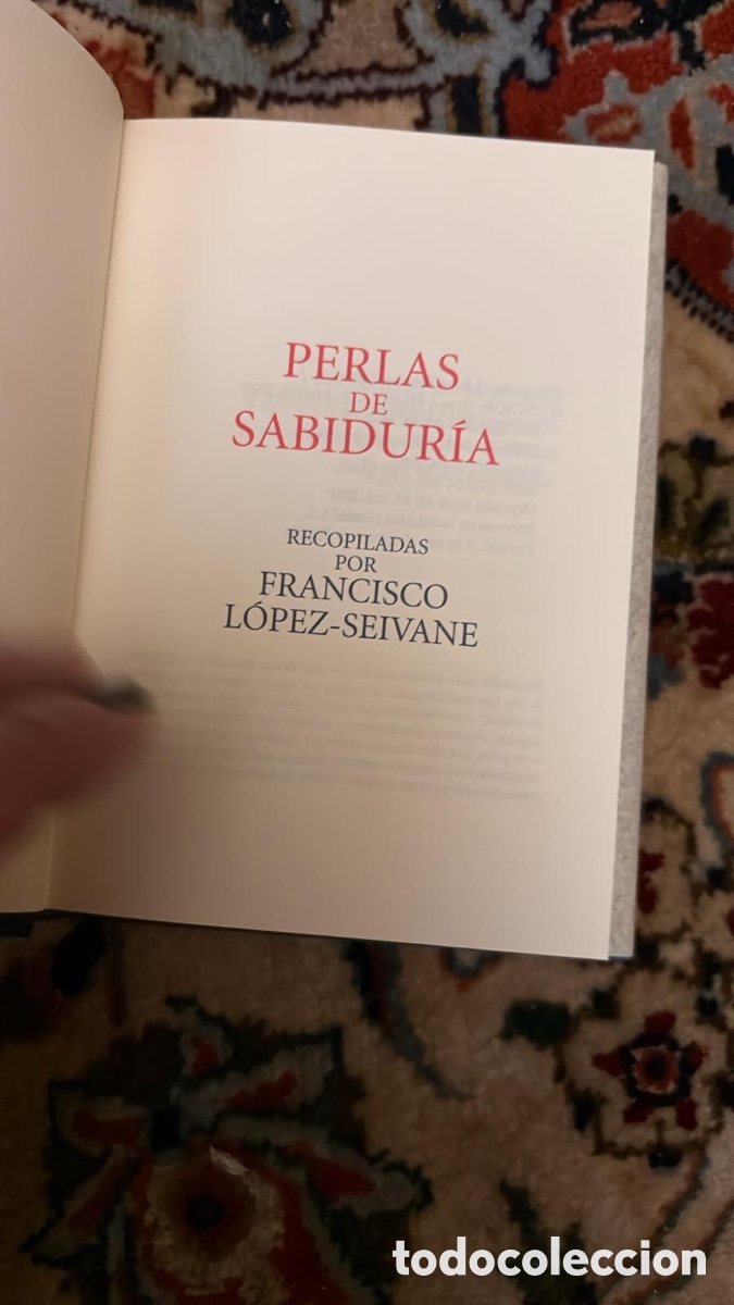 Libros de segunda mano: PERLAS DE LA SABIDUR&Iacute;A. FRANCISCO L&Oacute;PEZ-SEIVANE - Foto 3