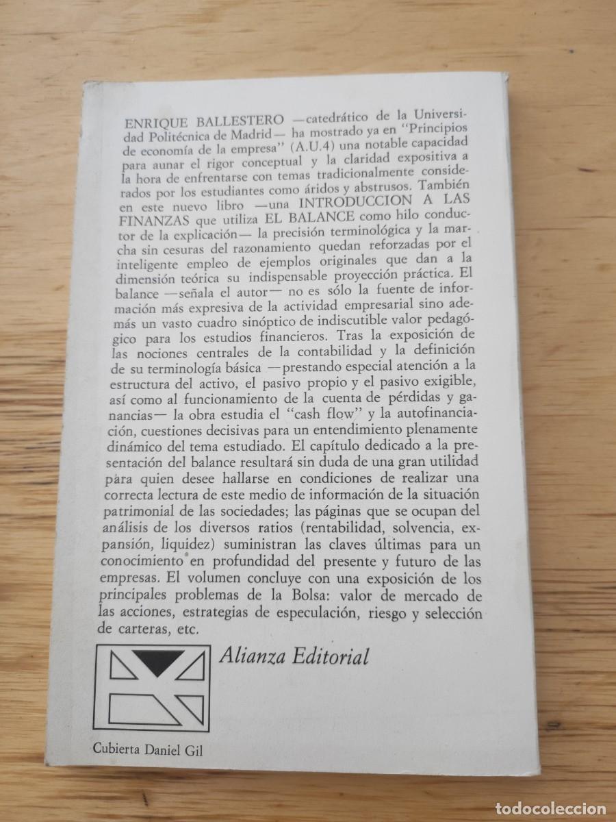 Libros de segunda mano: El balance: una introducci&oacute;n a m&aacute;s finanzas. - Foto 2