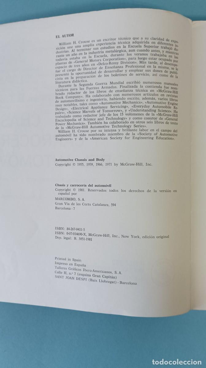Libros de segunda mano: LIBRO CHASIS Y CARROCERIA, 1981 - Foto 4