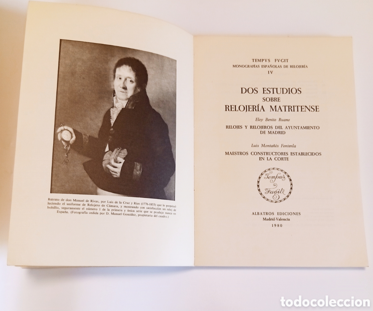 Libros de segunda mano: DOS ESTUDIOS SOBRE RELOJERIA MATRITENSE. EDICION LIMITADA A 500 EJEMPLARES. - Foto 2