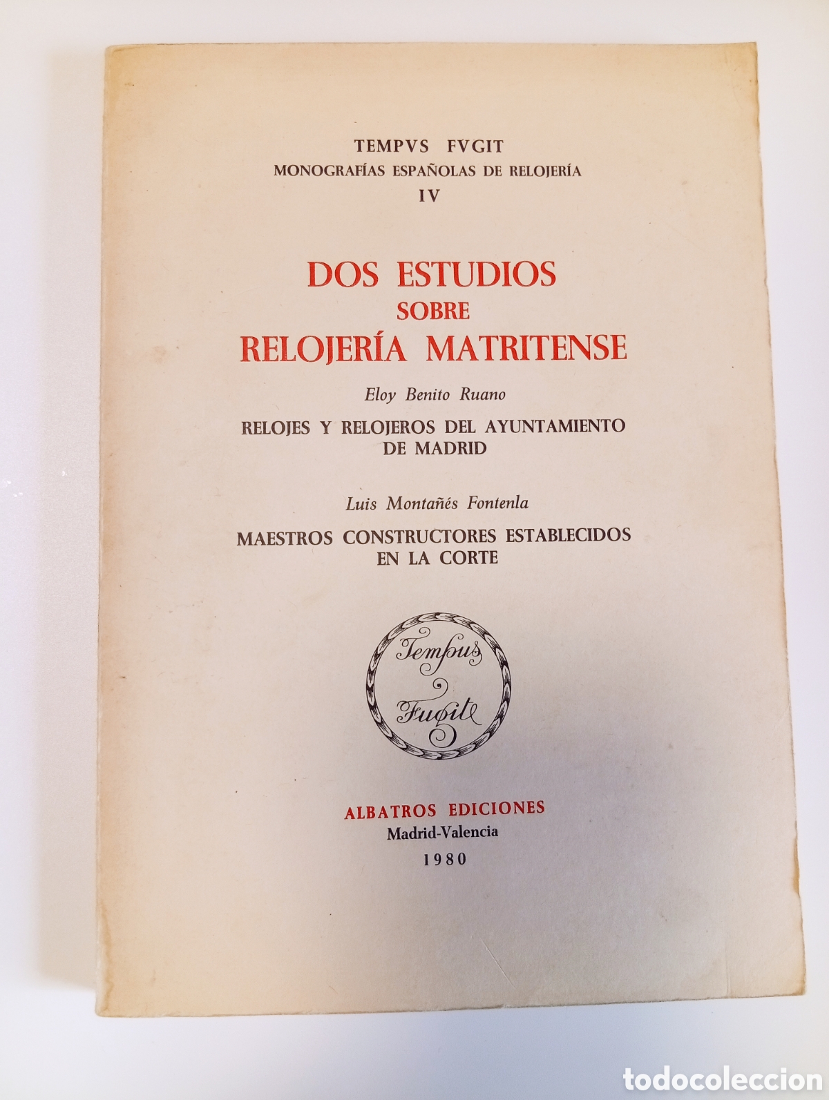 Libros de segunda mano: DOS ESTUDIOS SOBRE RELOJERIA MATRITENSE. EDICION LIMITADA A 500 EJEMPLARES. - Foto 1