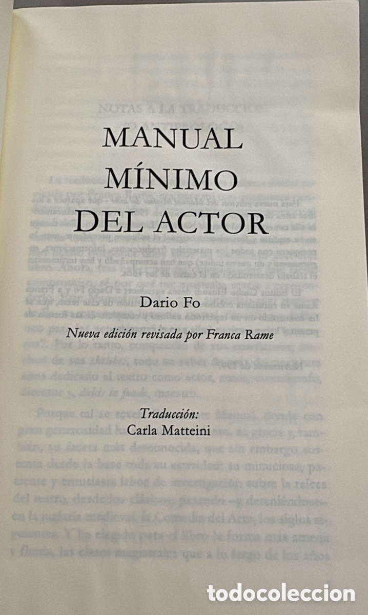 Libros de segunda mano: MANUAL M&Iacute;NIMO DEL ACTOR. El pa&iacute;s de los cuentacuentos Dario Fo - Foto 9