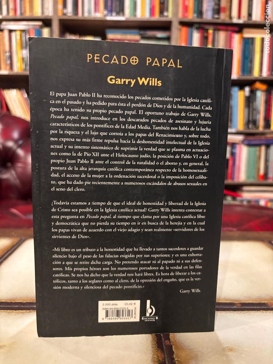 Libros de segunda mano: Pecado papal. Garry Wills. PEDIDO M&Iacute;NIMO 5&euro; - Foto 2