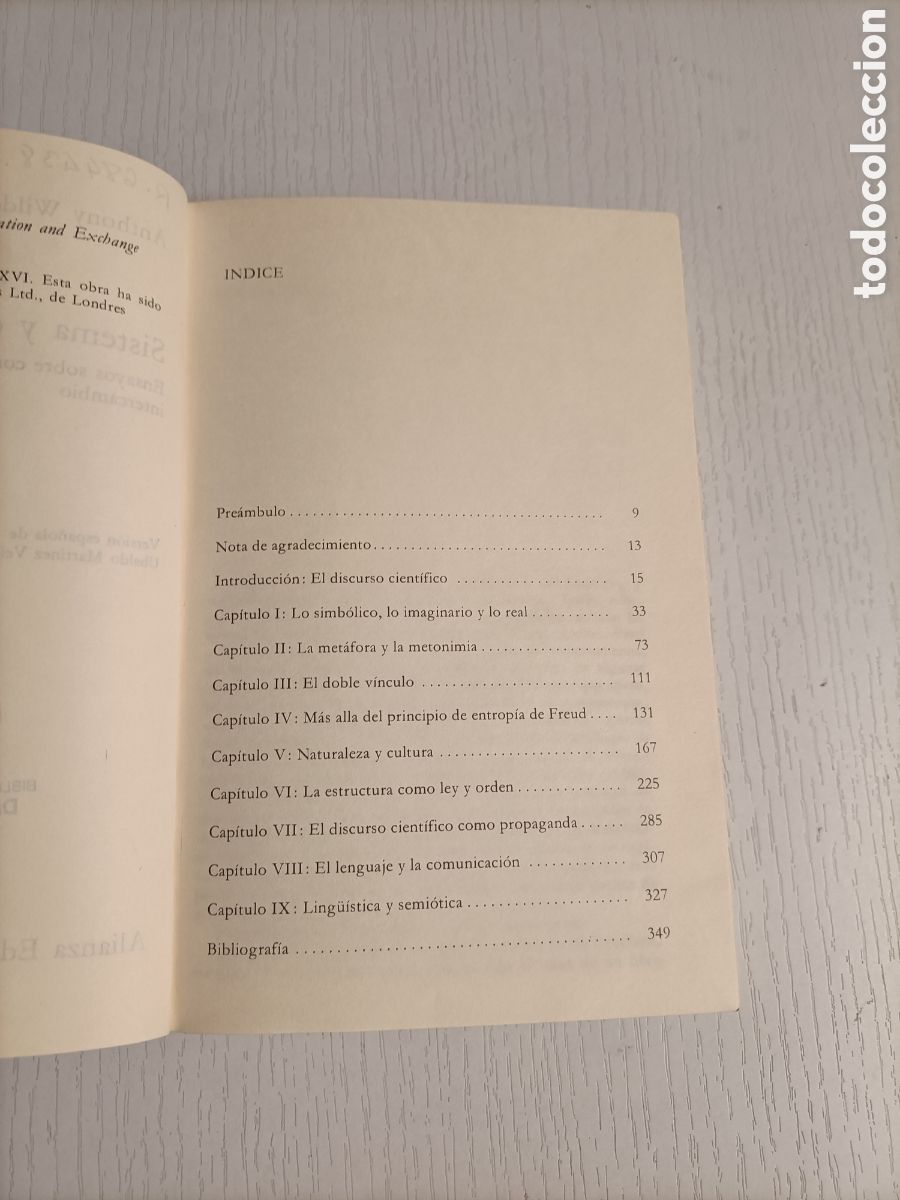 Libros de segunda mano: Sistema y estructura Anthony Wilden - Foto 6