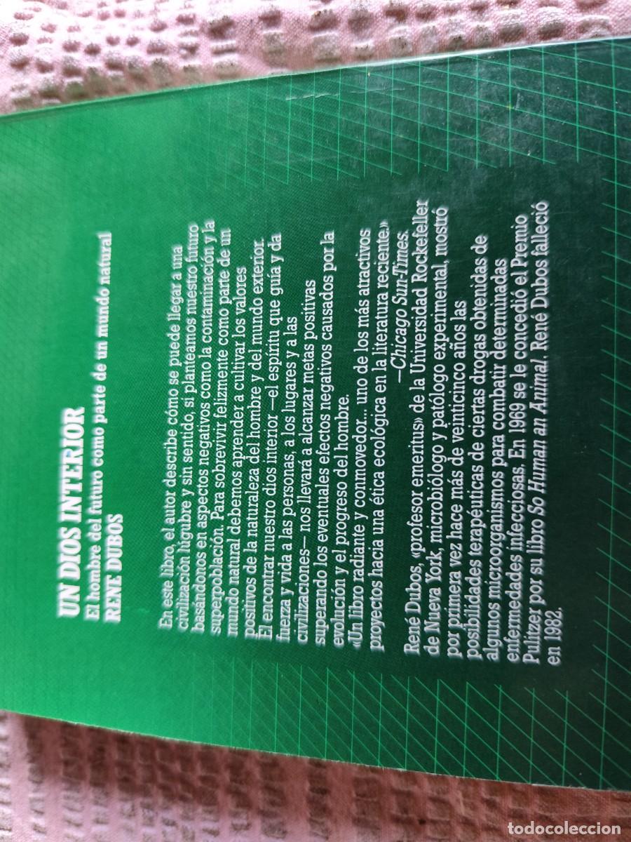 Libros de segunda mano: UN DIOS INTERIOR / RENE DUBOS / EVA 251 / SALVAT - Foto 3
