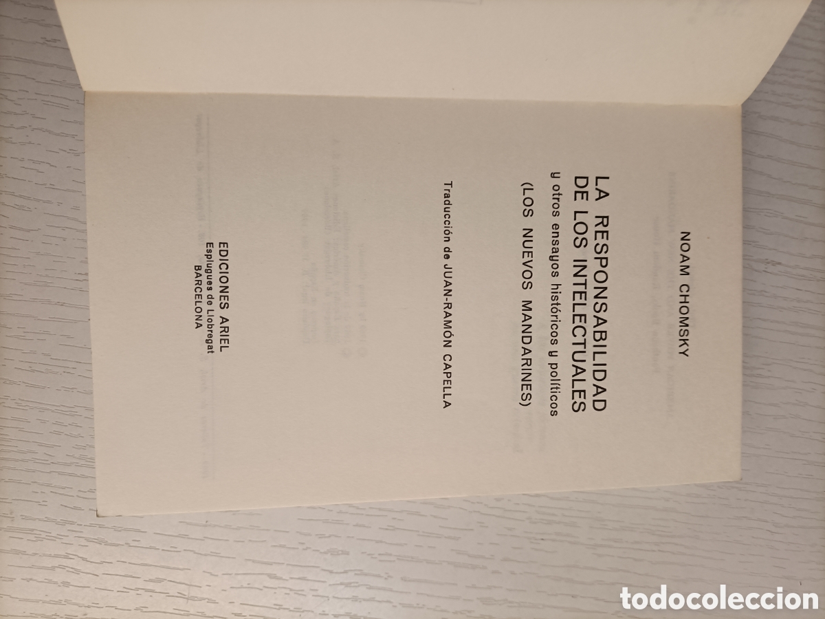 Libros de segunda mano: La responsabilidad de los intelectuales. Noam Chomsky - Foto 7