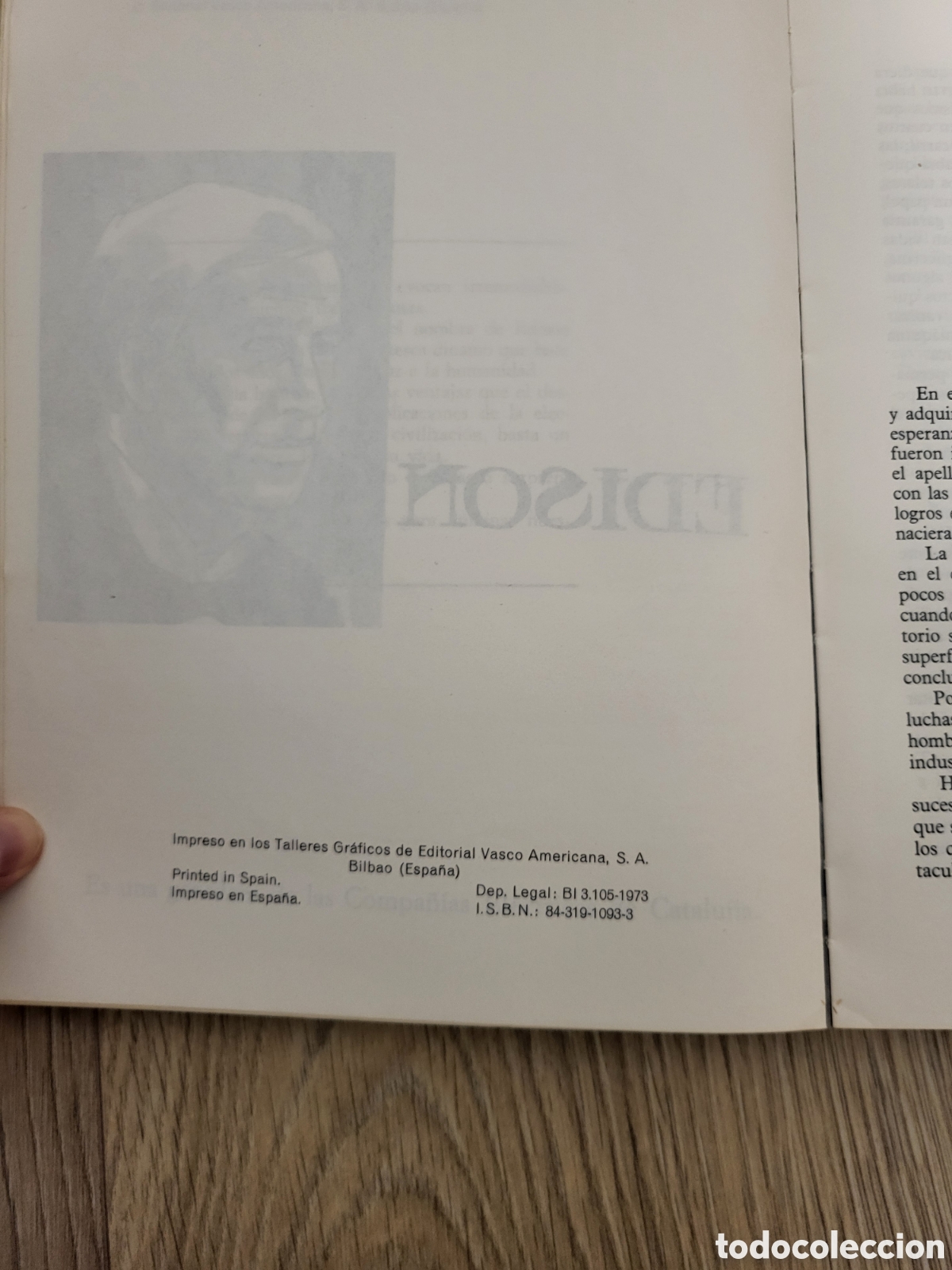 Libros de segunda mano: Libro- Edison. Editorial Vasco Americana, S.A. Bilbao, 1973. - Foto 3