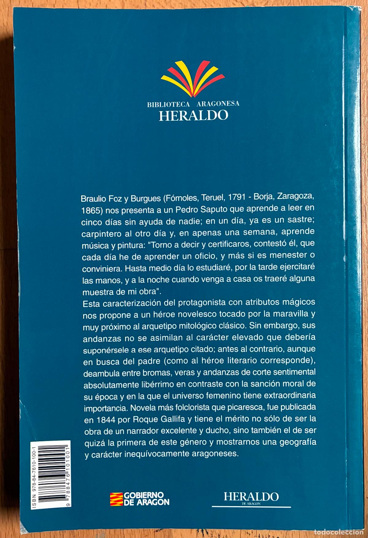 Libros de segunda mano: VIDA DE PEDRO SAPUTO, Braulio Foz - Foto 2