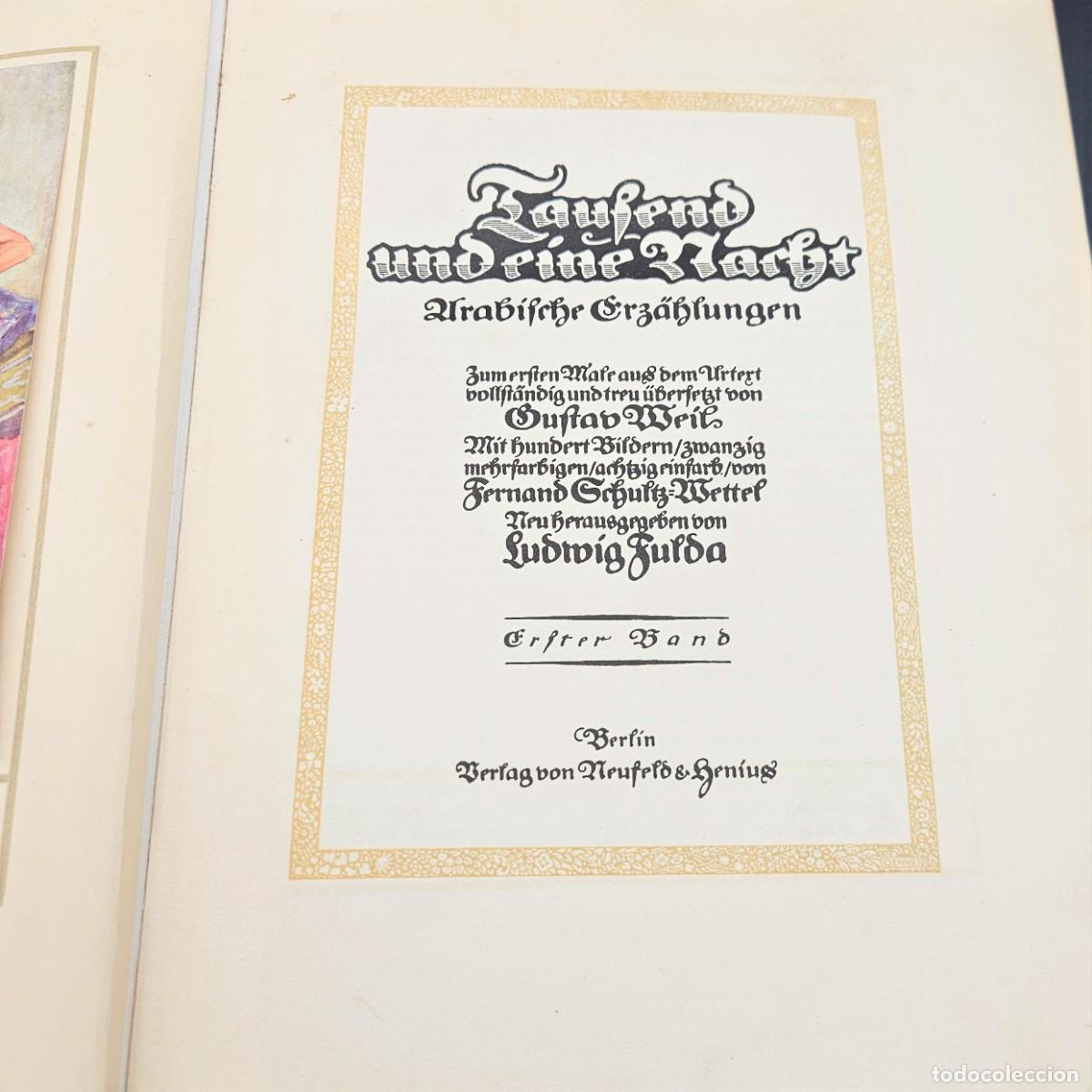 Libros de segunda mano: Cuatro vol&uacute;menes de &rdquo;Mil y una noche&rdquo;. 1914 - Foto 2