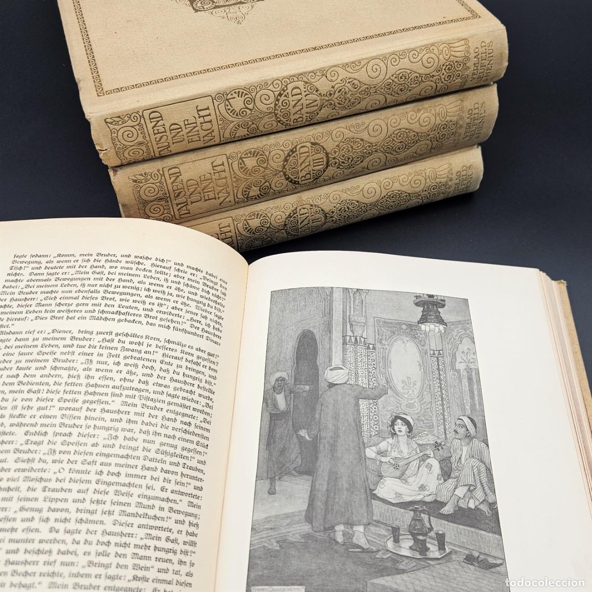Libros de segunda mano: Cuatro vol&uacute;menes de &rdquo;Mil y una noche&rdquo;. 1914 - Foto 3