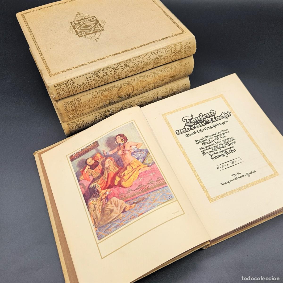 Libros de segunda mano: Cuatro vol&uacute;menes de &rdquo;Mil y una noche&rdquo;. 1914 - Foto 4