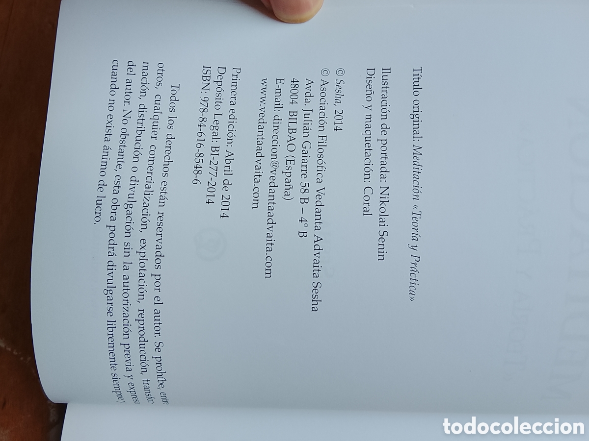Libros de segunda mano: Meditaci&oacute;n, teor&iacute;a y pr&aacute;ctica. Sesha - Foto 4