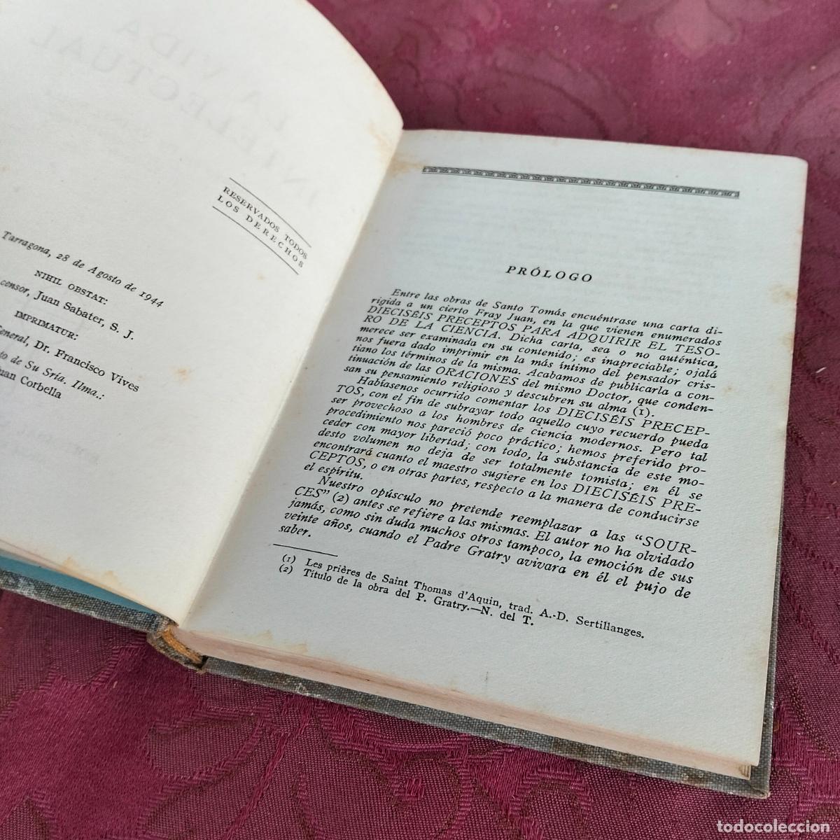 Libros de segunda mano: La vida intelectual A D Sertillanges Vicente Nolla Atlantida - Foto 4