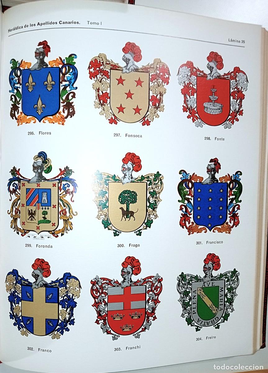 Libros de segunda mano: HER&Aacute;LDICA DE LOS APELLIDOS CANARIOS - Foto 3