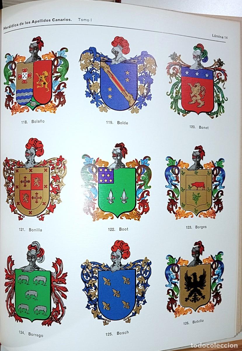 Libros de segunda mano: HER&Aacute;LDICA DE LOS APELLIDOS CANARIOS - Foto 4