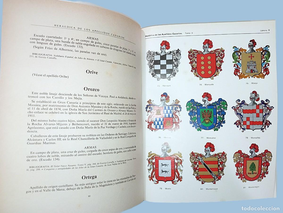 Libros de segunda mano: HER&Aacute;LDICA DE LOS APELLIDOS CANARIOS - Foto 7