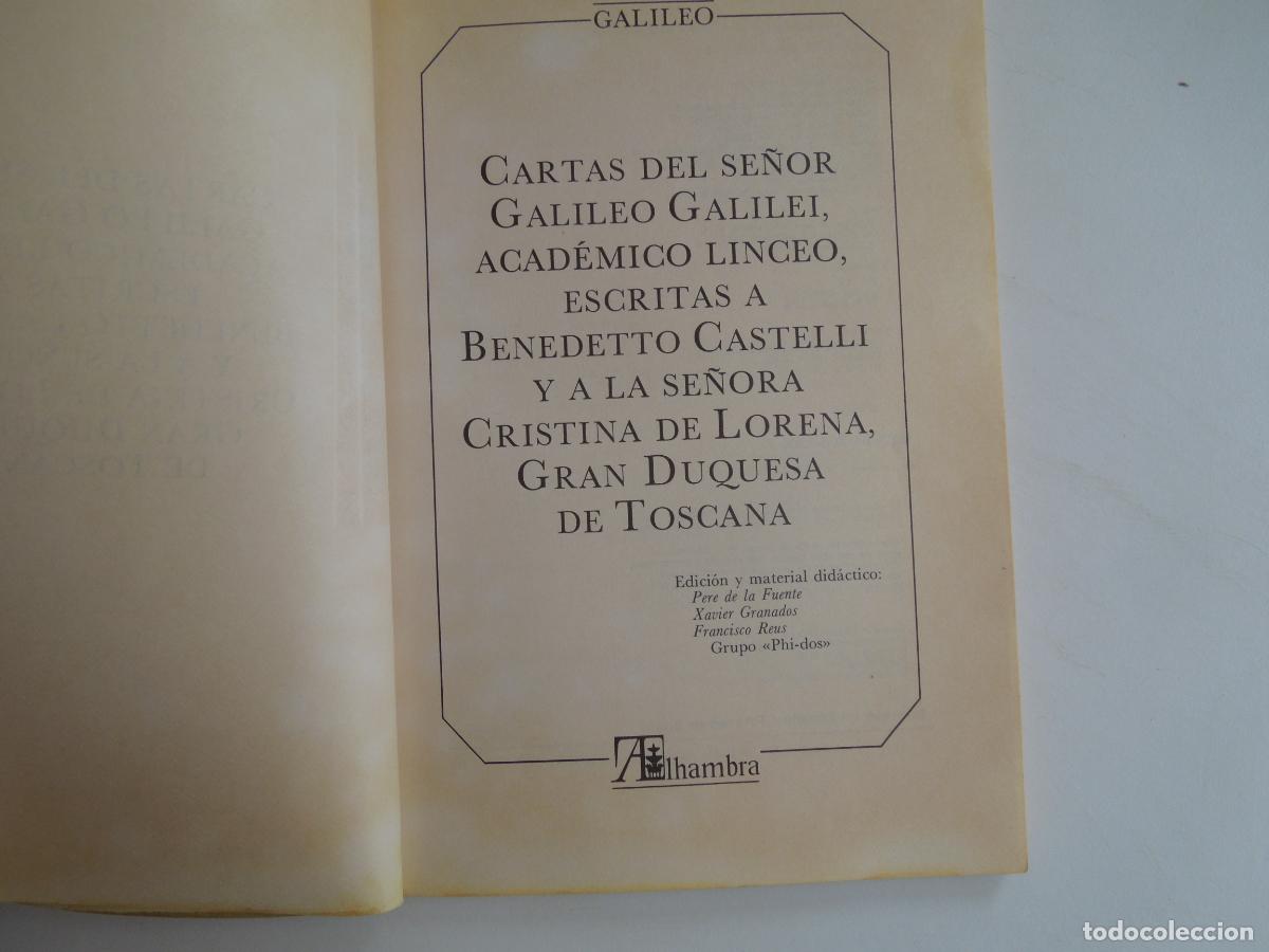 Libros de segunda mano: CARTAS COPERNICAS GALILEO - ALHAMBRA 1&ordf; ED. 1986. - Foto 4