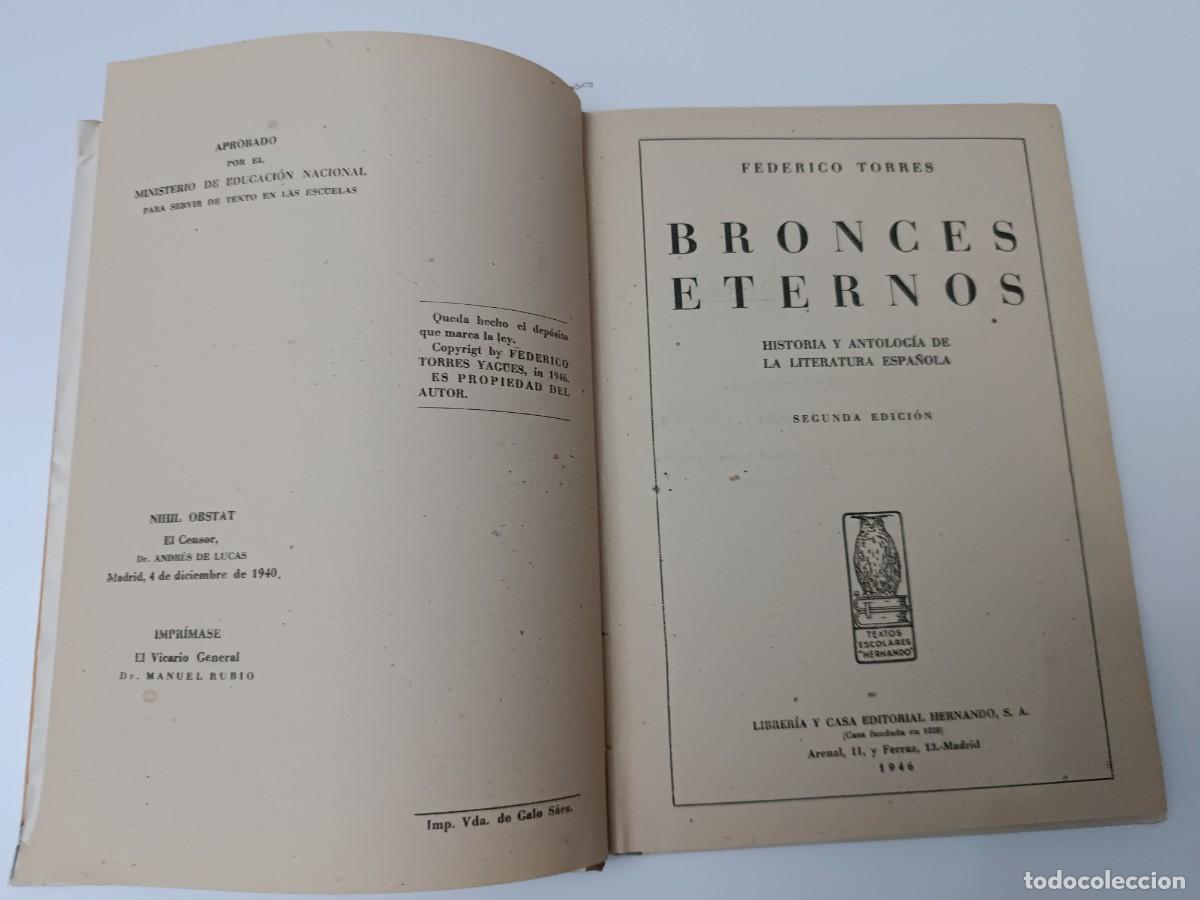 Libros de segunda mano: BRONCES ETERNOS FEDERICO TORRES 1946 - Foto 2