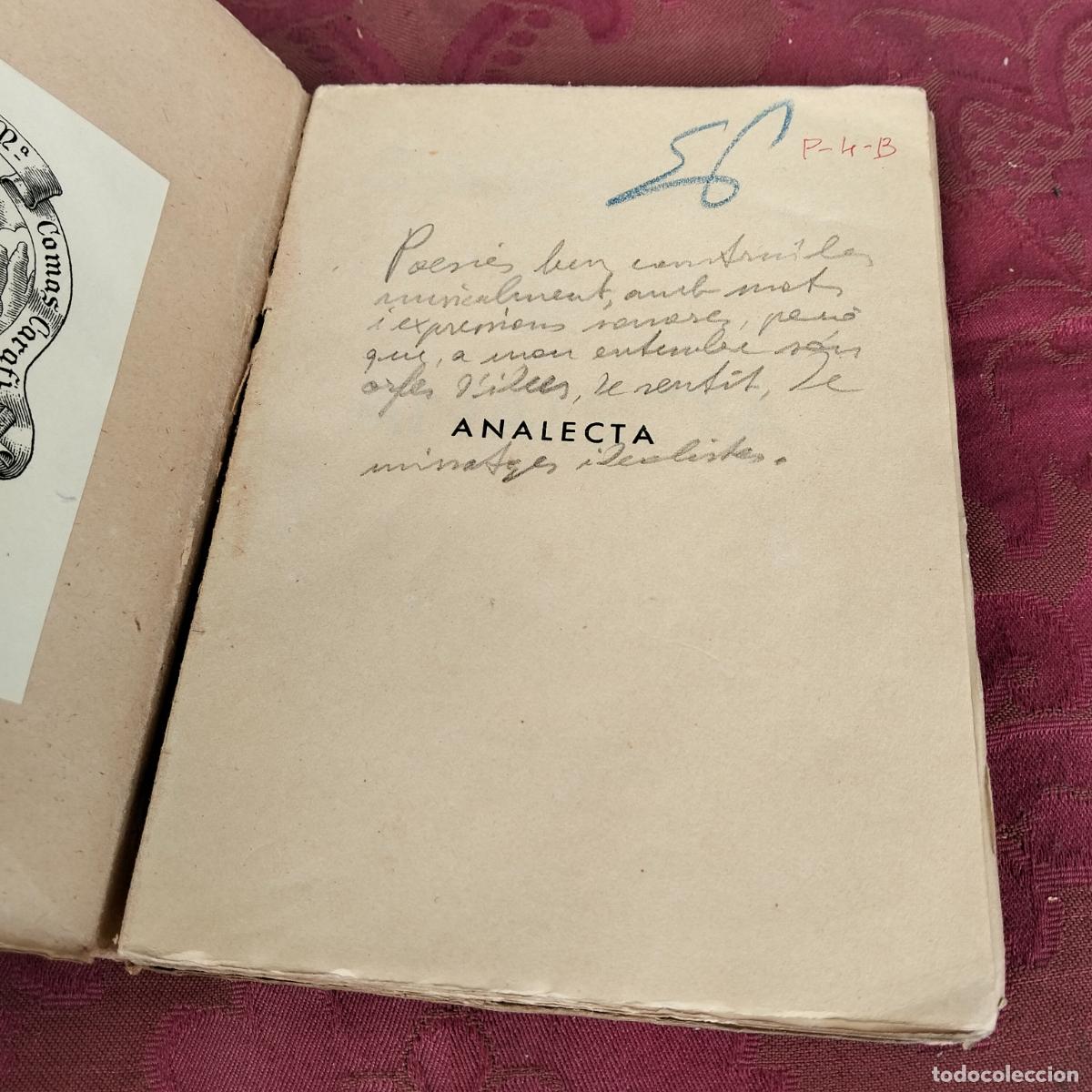 Libros de segunda mano: Analecta, Francesc Canyades, Barcelona Cosmos 1937 - Foto 3