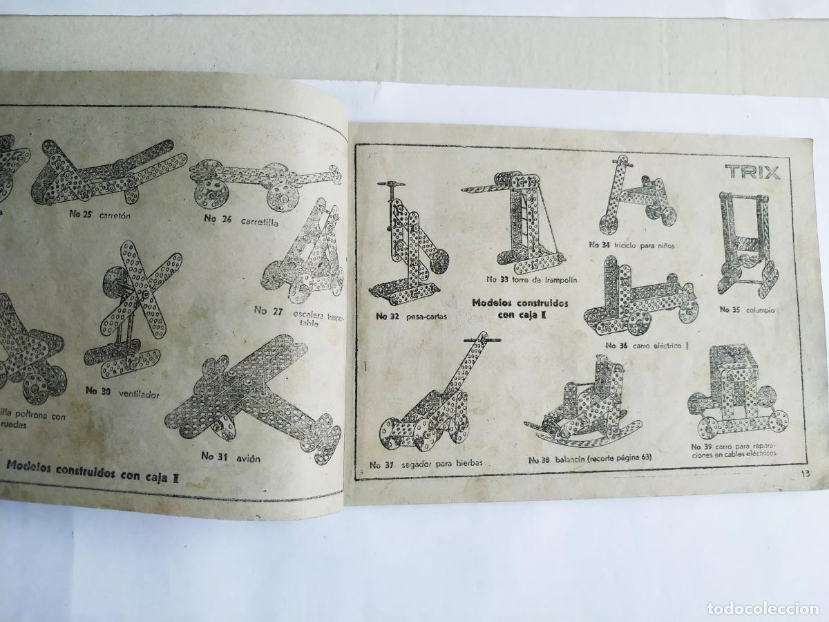 Libros de segunda mano: Librito manual instrucciones Construcciones met&aacute;licas TRIX - Foto 3