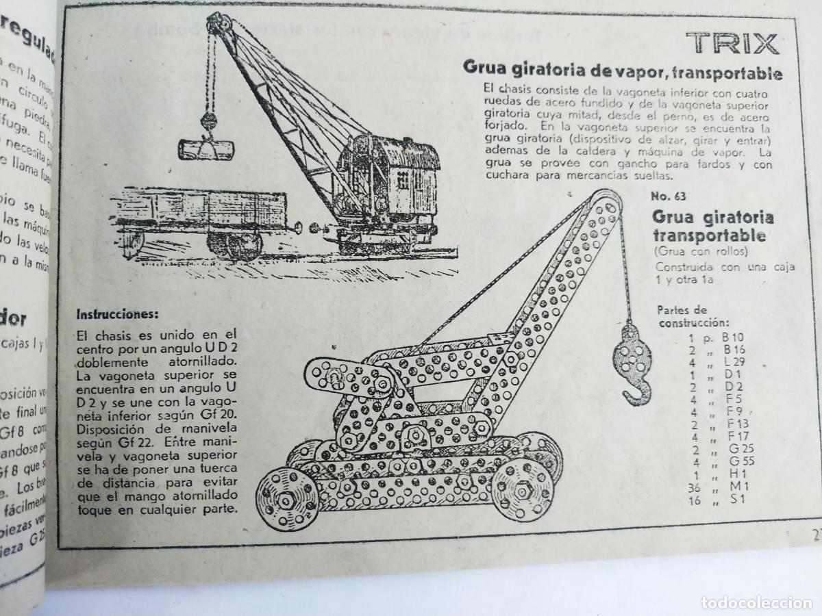 Libros de segunda mano: Librito manual instrucciones Construcciones met&aacute;licas TRIX - Foto 4
