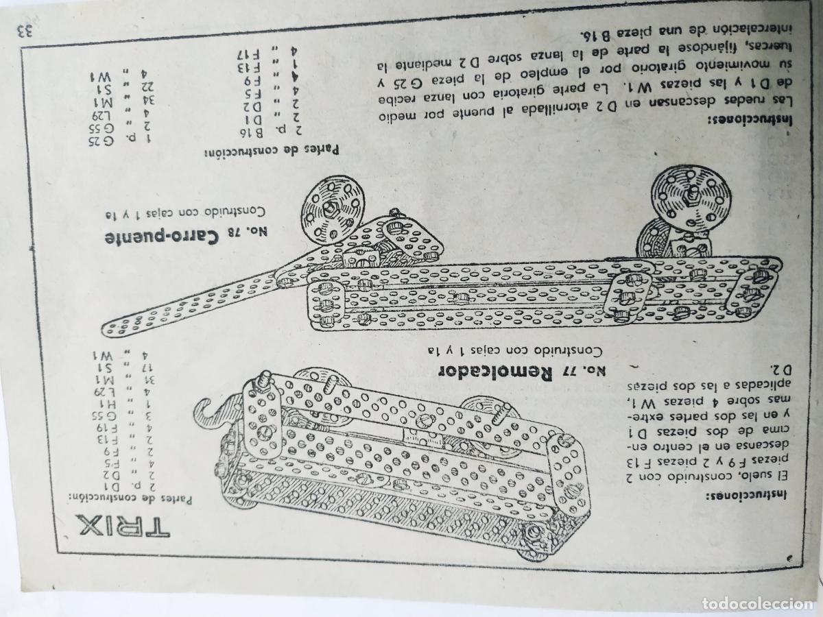 Libros de segunda mano: Librito manual instrucciones Construcciones met&aacute;licas TRIX - Foto 6