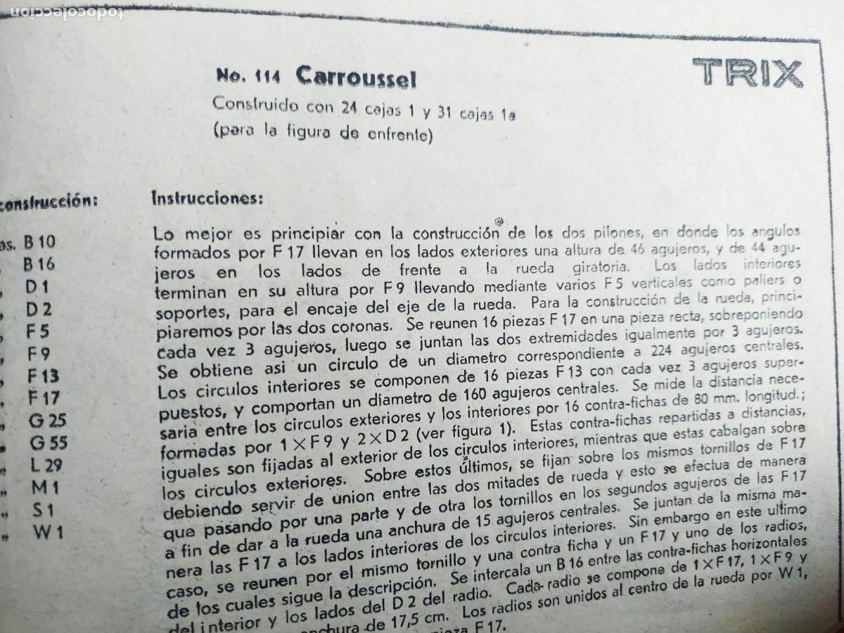 Libros de segunda mano: Librito manual instrucciones Construcciones met&aacute;licas TRIX - Foto 10