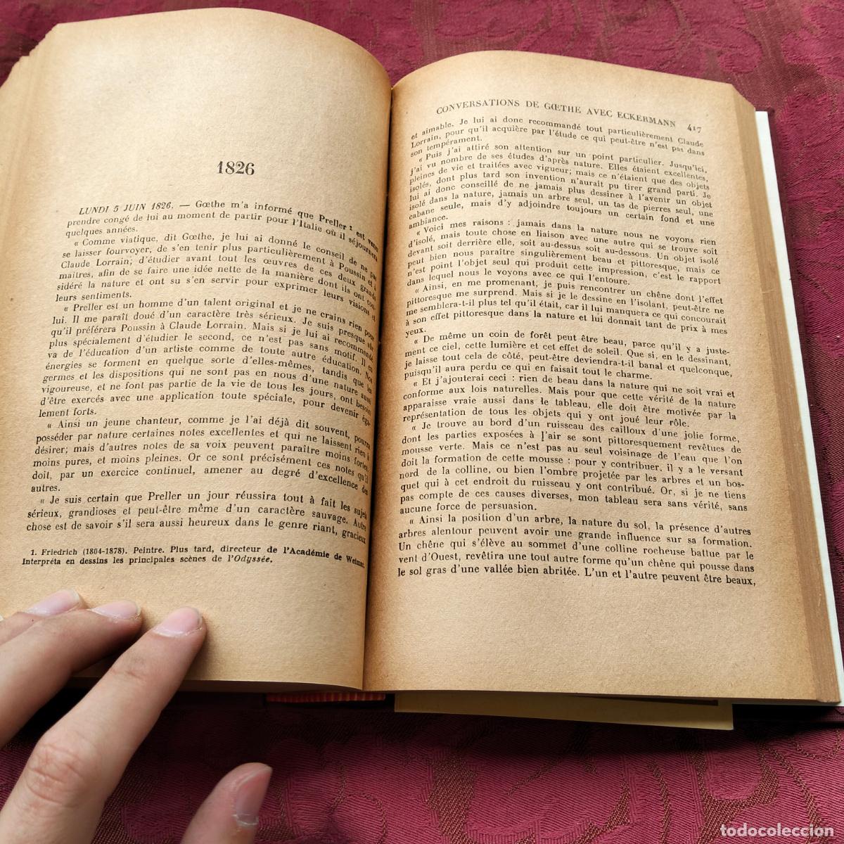 Libros de segunda mano: Conversations de Goethe avec Eckermann les classiques allemands Gallimard - Foto 8