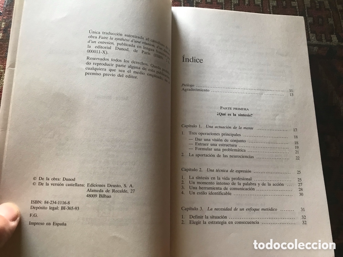 Libros de segunda mano: Hacer la s&iacute;ntesis. Alain Benoit. Deusto - Foto 5