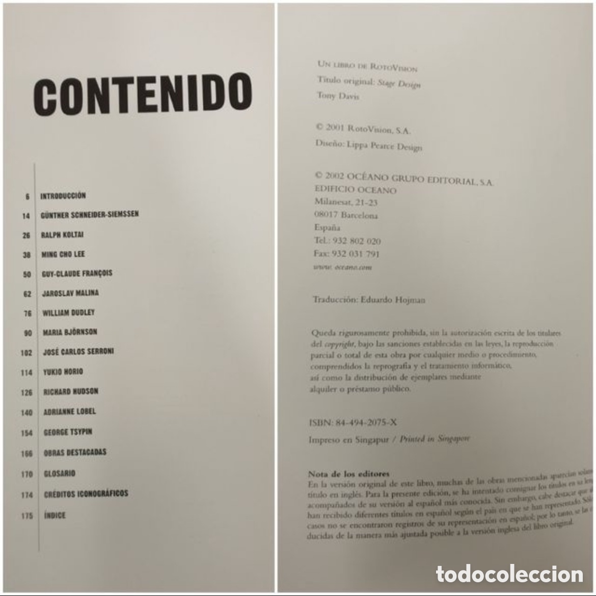 Libros de segunda mano: Libro Escen&oacute;grafos - Tony Davis - Artes esc&eacute;nicas - Foto 3