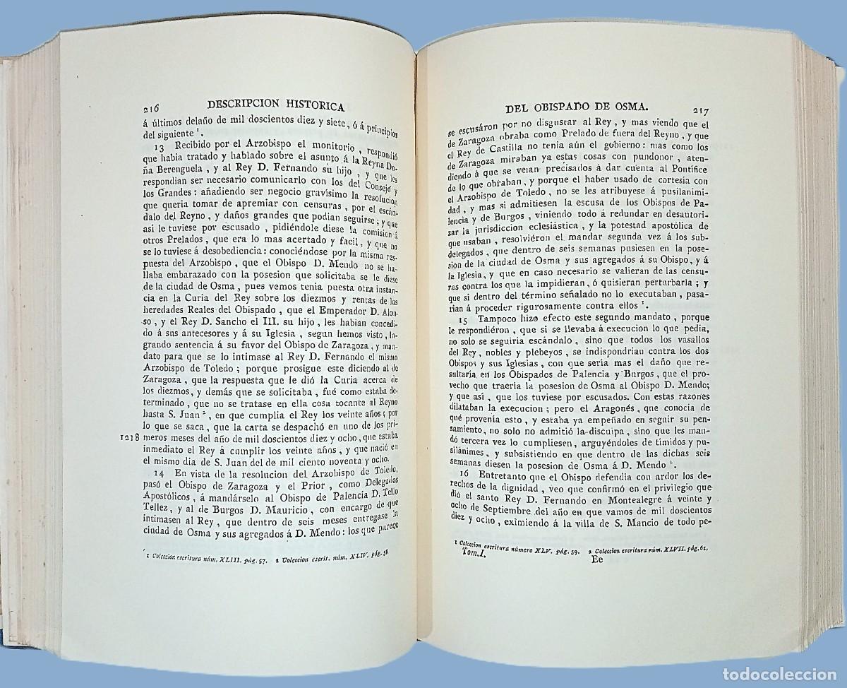 Libros de segunda mano: DESCRIPCI&Oacute;N HIST&Oacute;RICA DEL OBISPADO DE OSMA. 3 TOMOS - Foto 4
