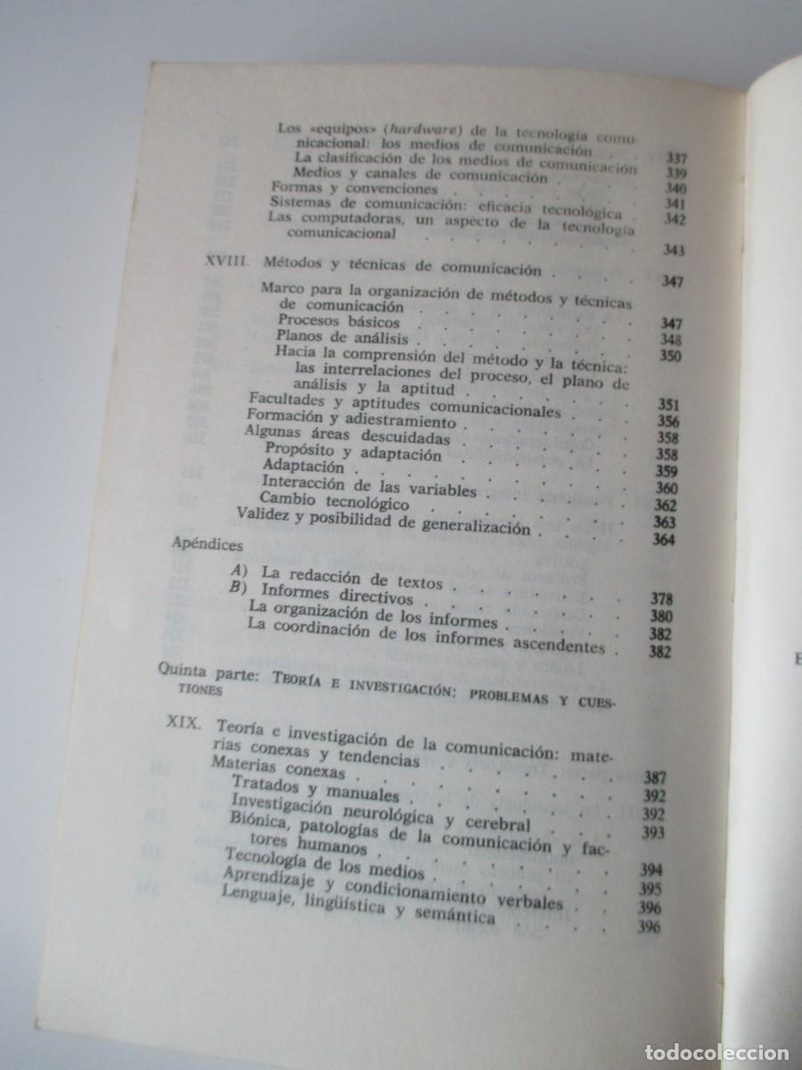 Libros de segunda mano: LEE THAYER Comunicaci&oacute;n y sistemas de comunicaci&oacute;n W34774 - Foto 8