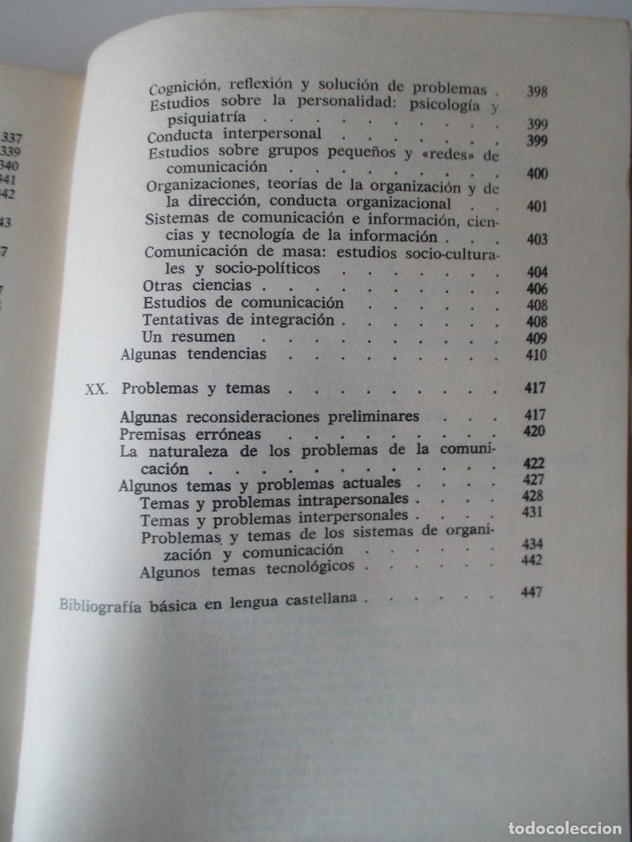 Libros de segunda mano: LEE THAYER Comunicaci&oacute;n y sistemas de comunicaci&oacute;n W34774 - Foto 9