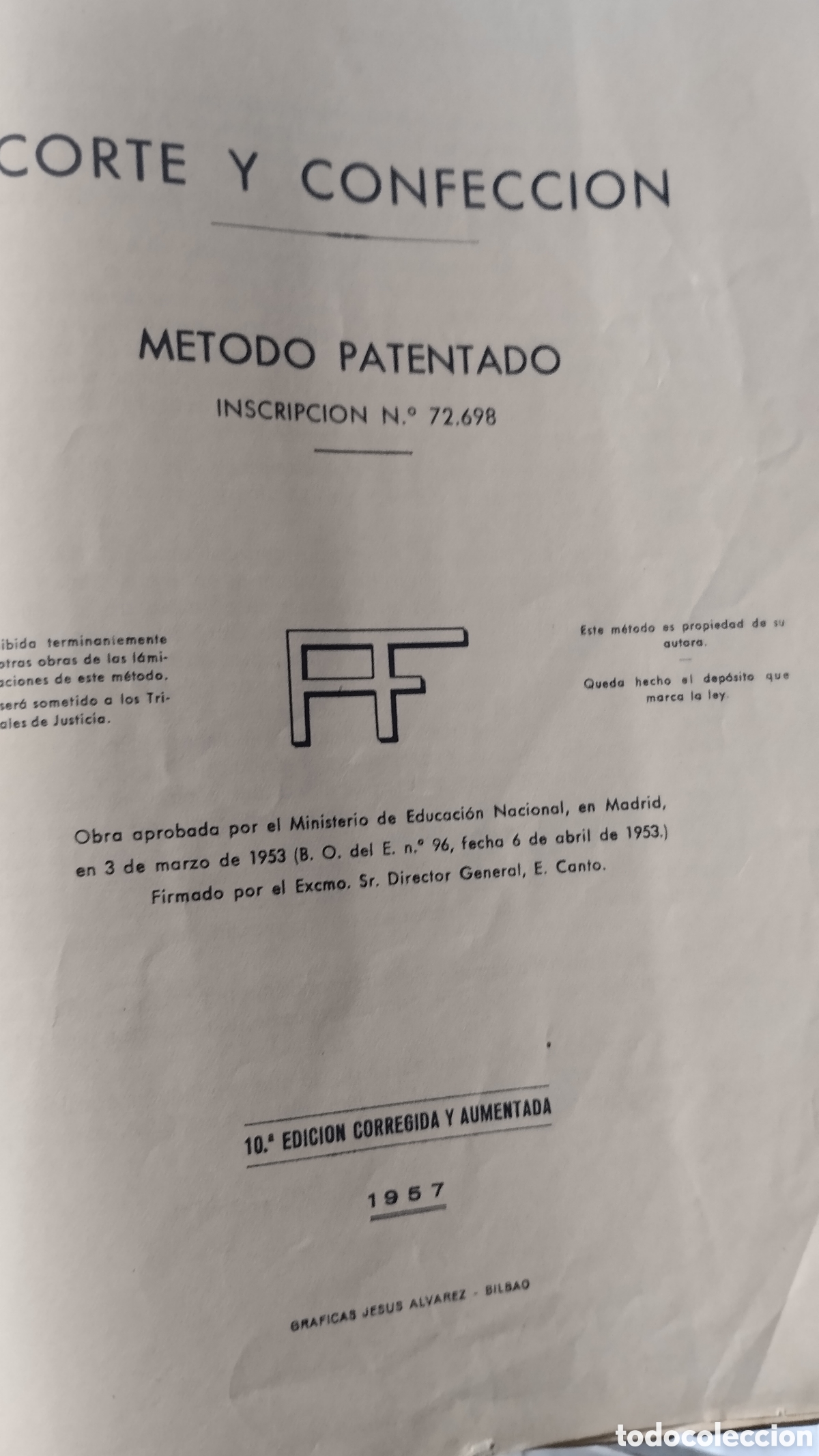 Libros de segunda mano: M&eacute;todo de corte y confecci&oacute;n T. Adrada - 10.a edicion - Foto 2