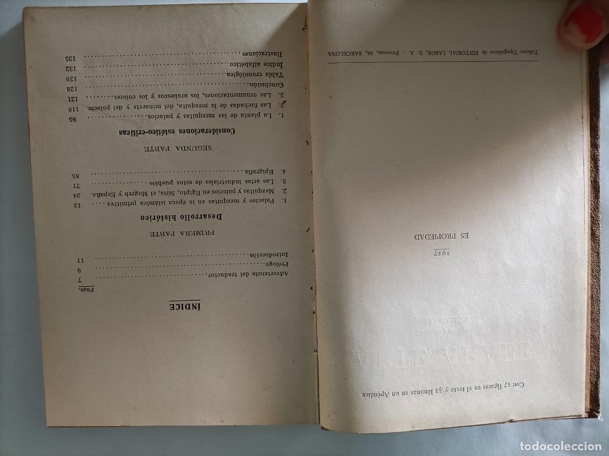 Libros de segunda mano: ARTE &Aacute;RABE - E. AHLENSTIEL ENGEL - EDITORIAL LABOR 1927 - Foto 5