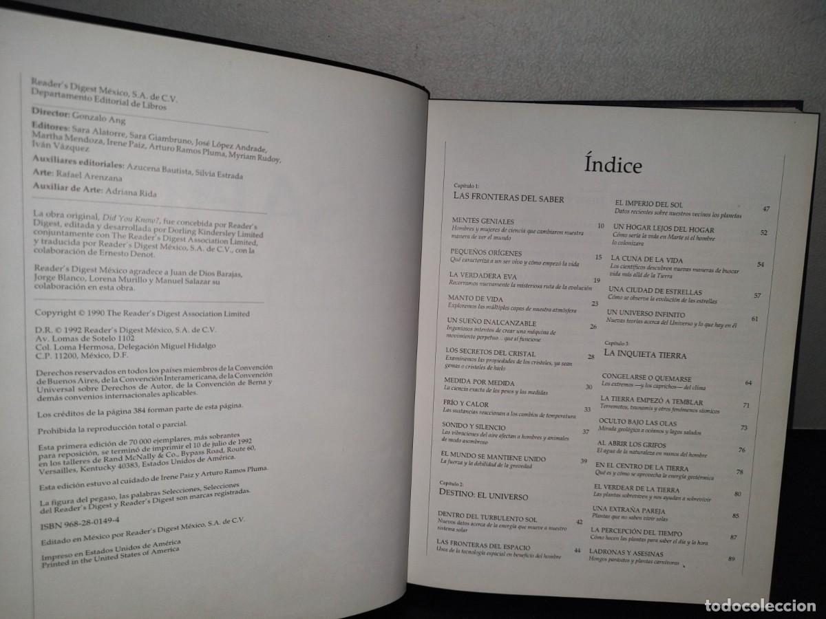 Libros de segunda mano: 149- READERS DIGEST. &iquest;SAB&Iacute;A USTED QUE...? - 1992 - Foto 5