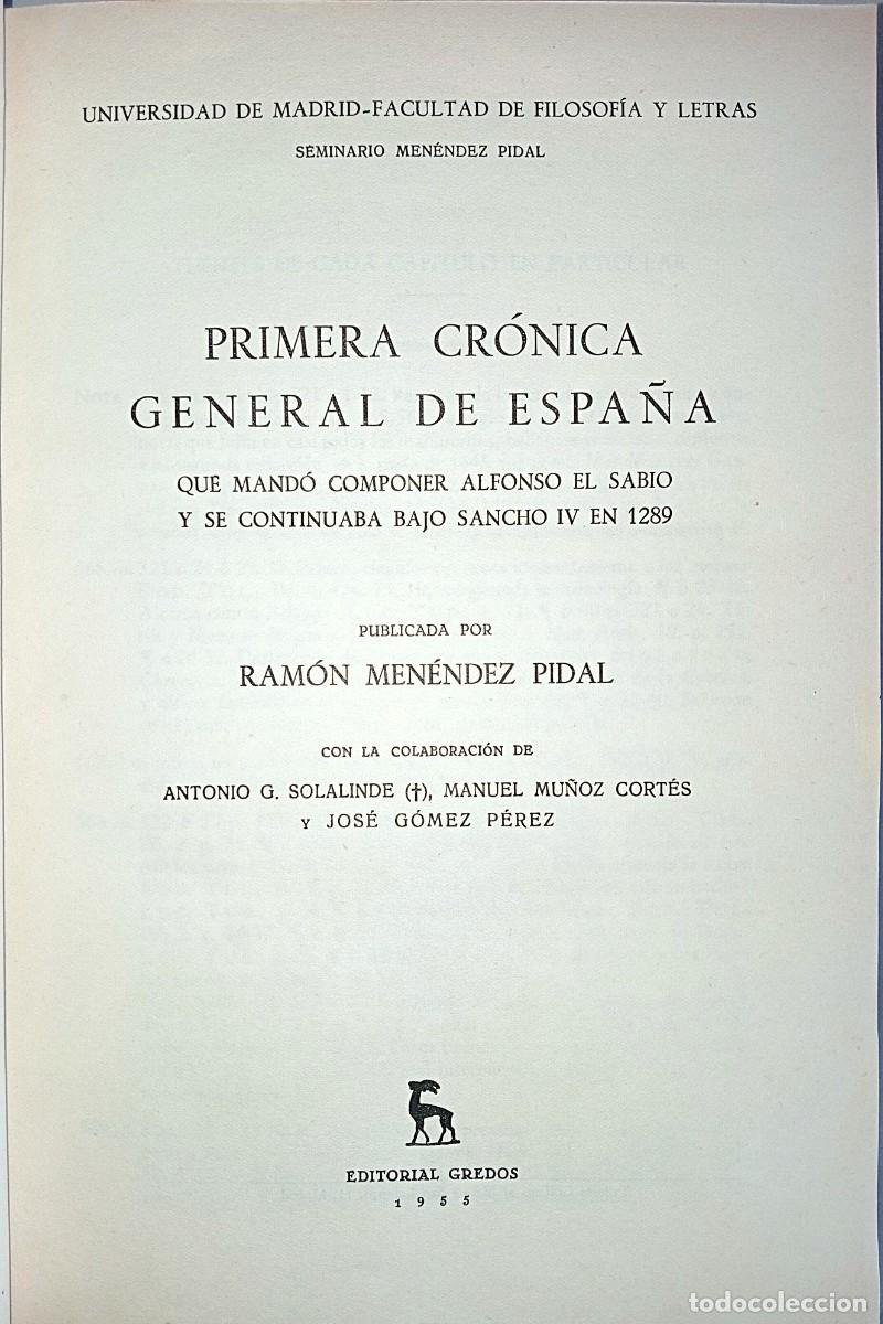 Libros de segunda mano: PRIMERA CR&Oacute;NICA GENERAL DE ESPA&Ntilde;A. TOMO II - Foto 2