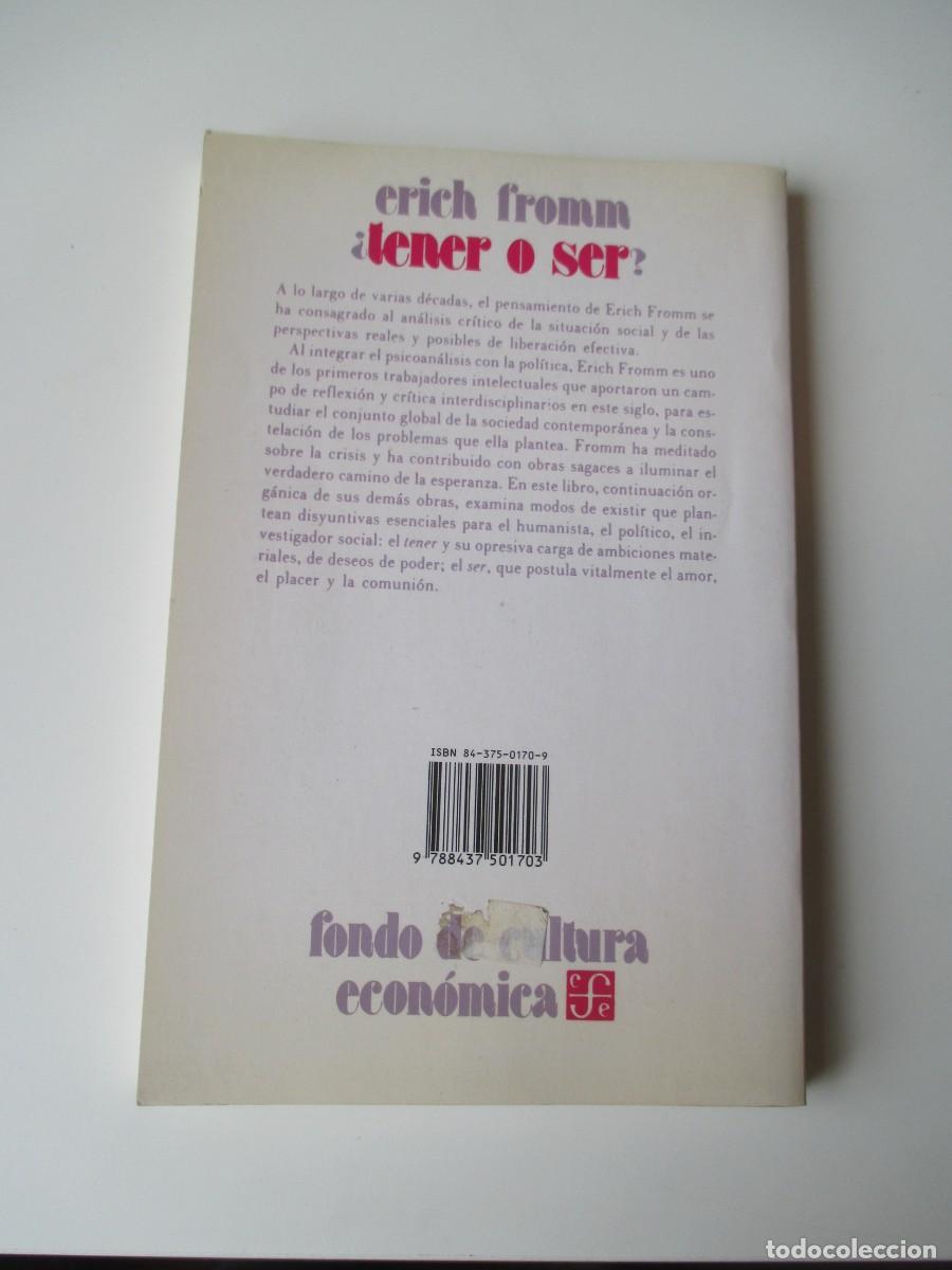 Libros de segunda mano: ERICH FROMM &iquest;Tener o ser? W34837 - Foto 2