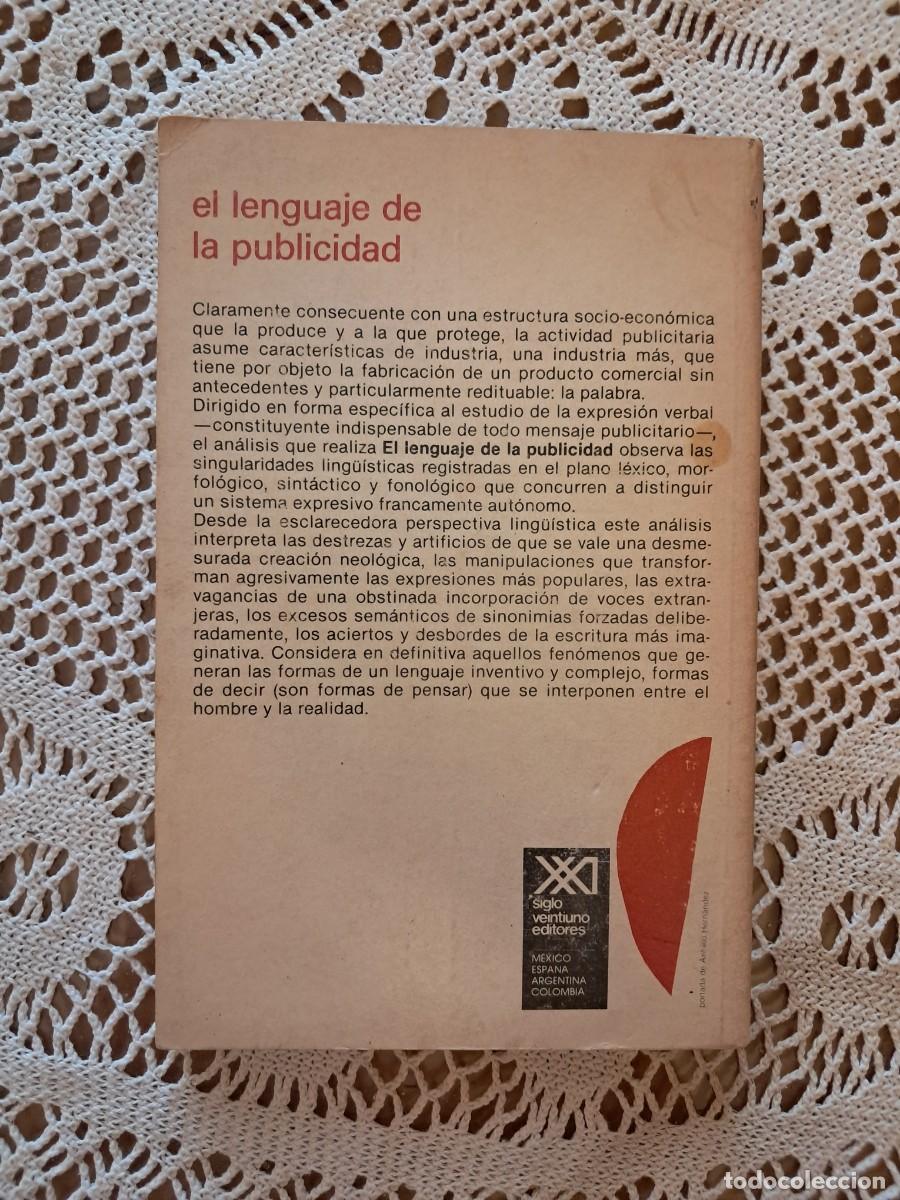 Libros de segunda mano: El lenguaje de la publicidad Lisa Block de Behar - Foto 2
