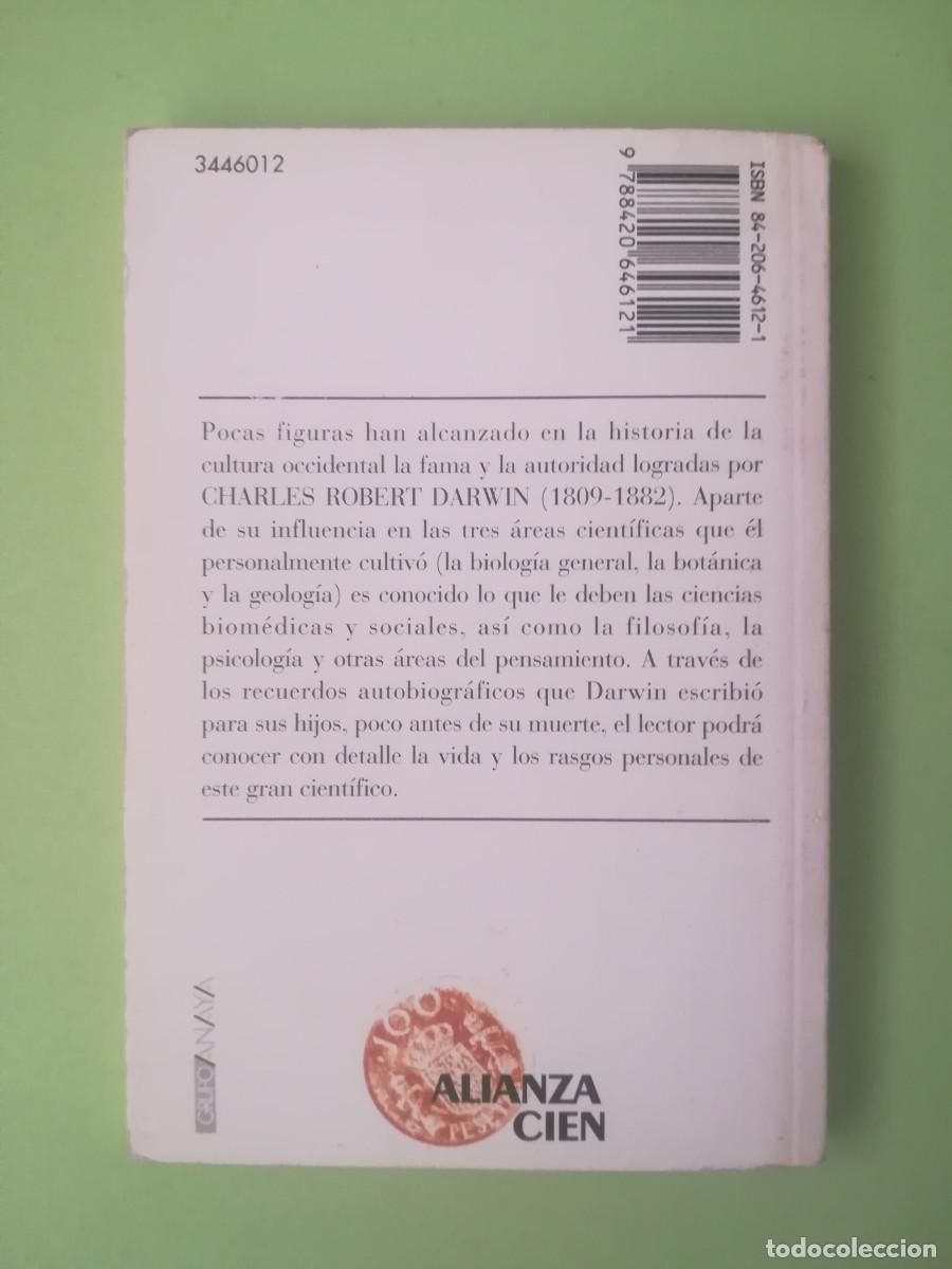 Libros de segunda mano: Darwin autobiografia Alianza Cien 1993 - Foto 2