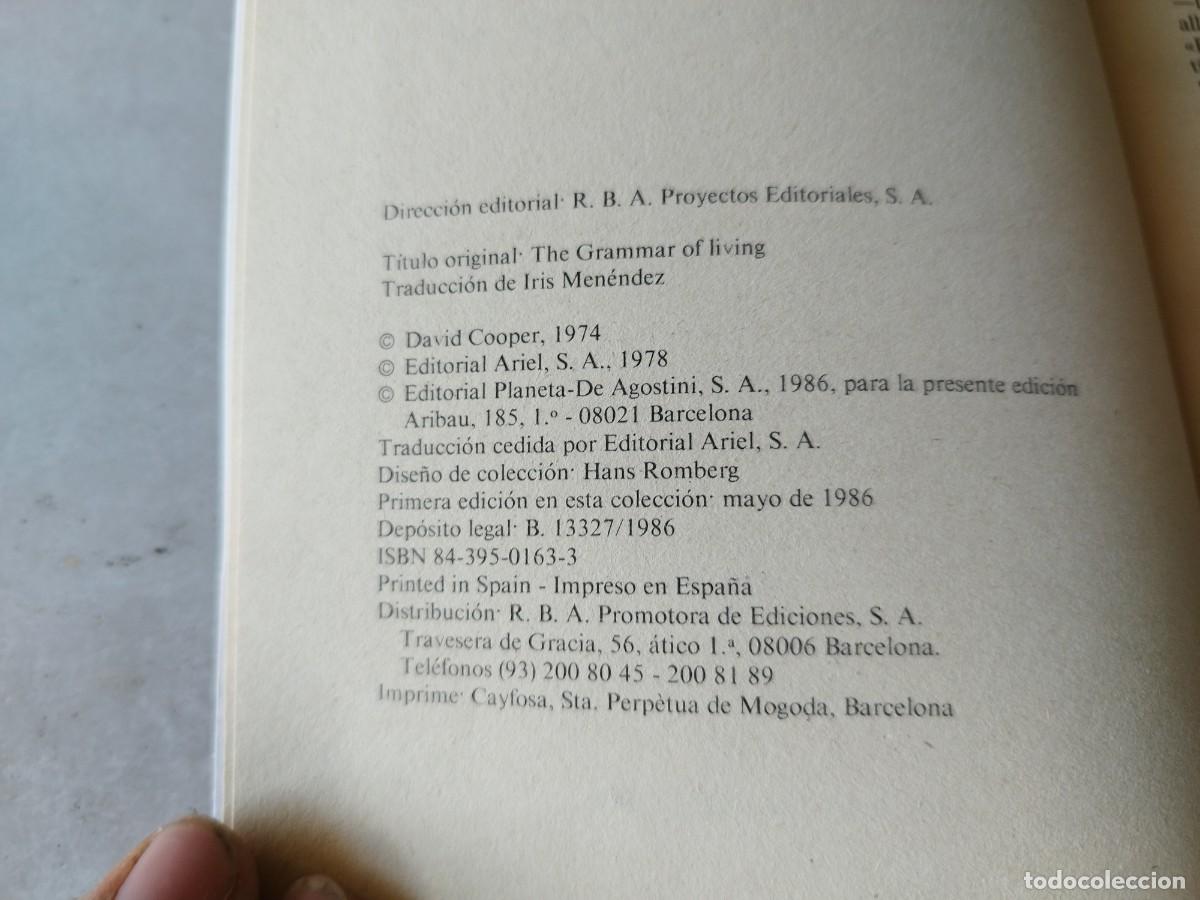 Libros de segunda mano: LA GRAMATICA DE LA VIDA / DAVID COOPER / EVA 257 / PLANETA DE AGOSTINI - Foto 4