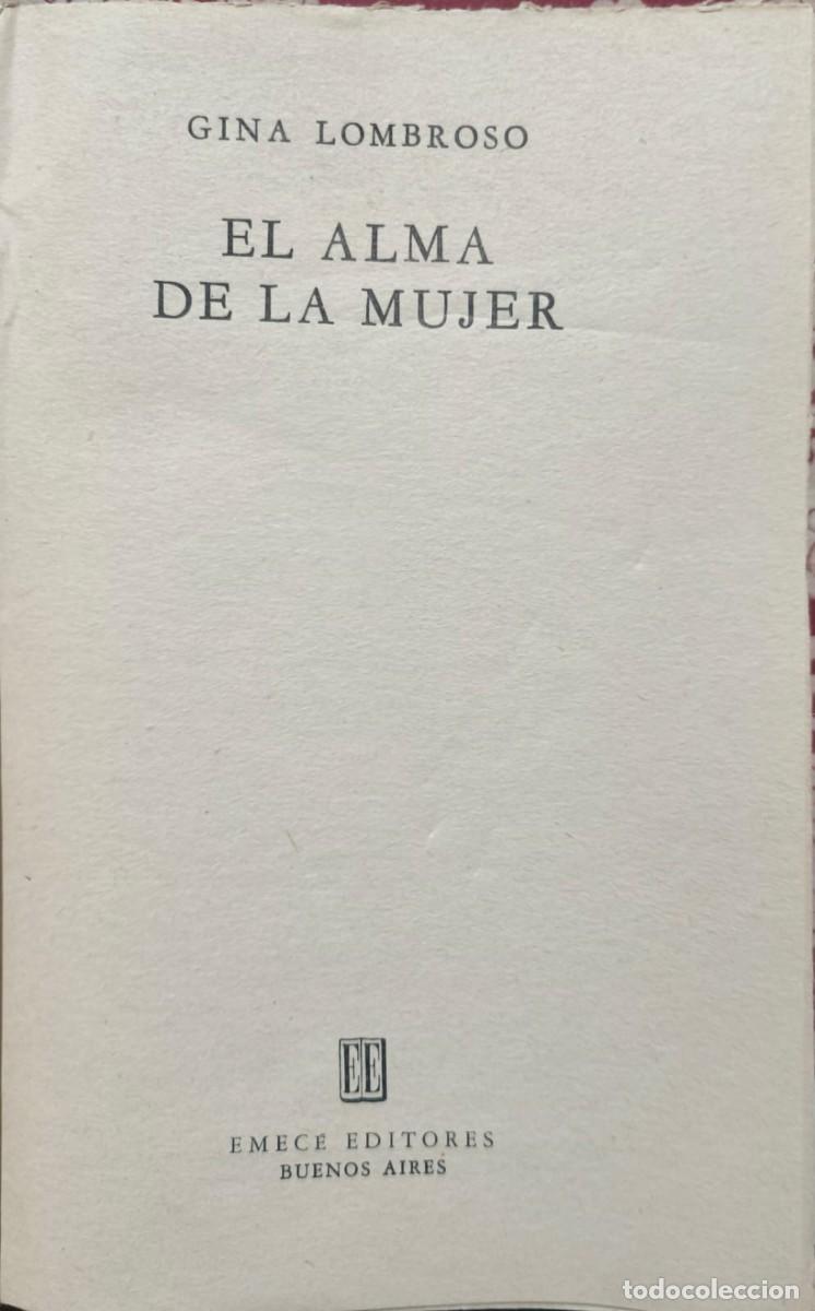Libros de segunda mano: Gina Lombroso &ndash; El alma de la mujer - Foto 3