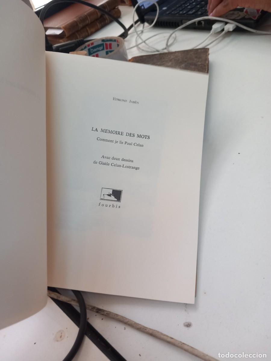 Libros de segunda mano: La m&eacute;moire des mots: Comment je lis Paul Celan - Foto 2