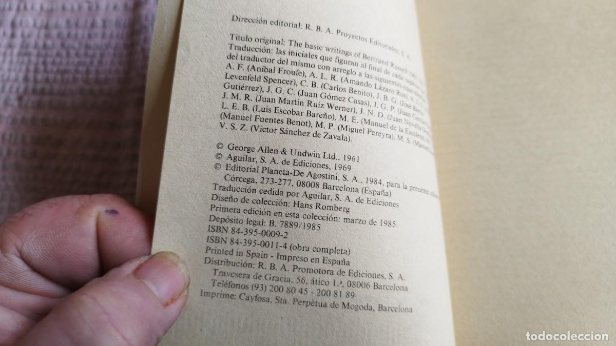 Libros de segunda mano: ESCRITOS BASICOS I / BERTRAND RUSSELL / EVA 262 / PLANETA DE AGOSTINI / - Foto 4