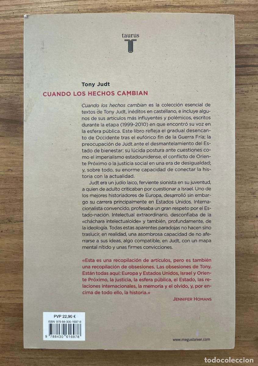 Libros de segunda mano: Cuando los hechos cambian (Tony Judt) - Foto 2