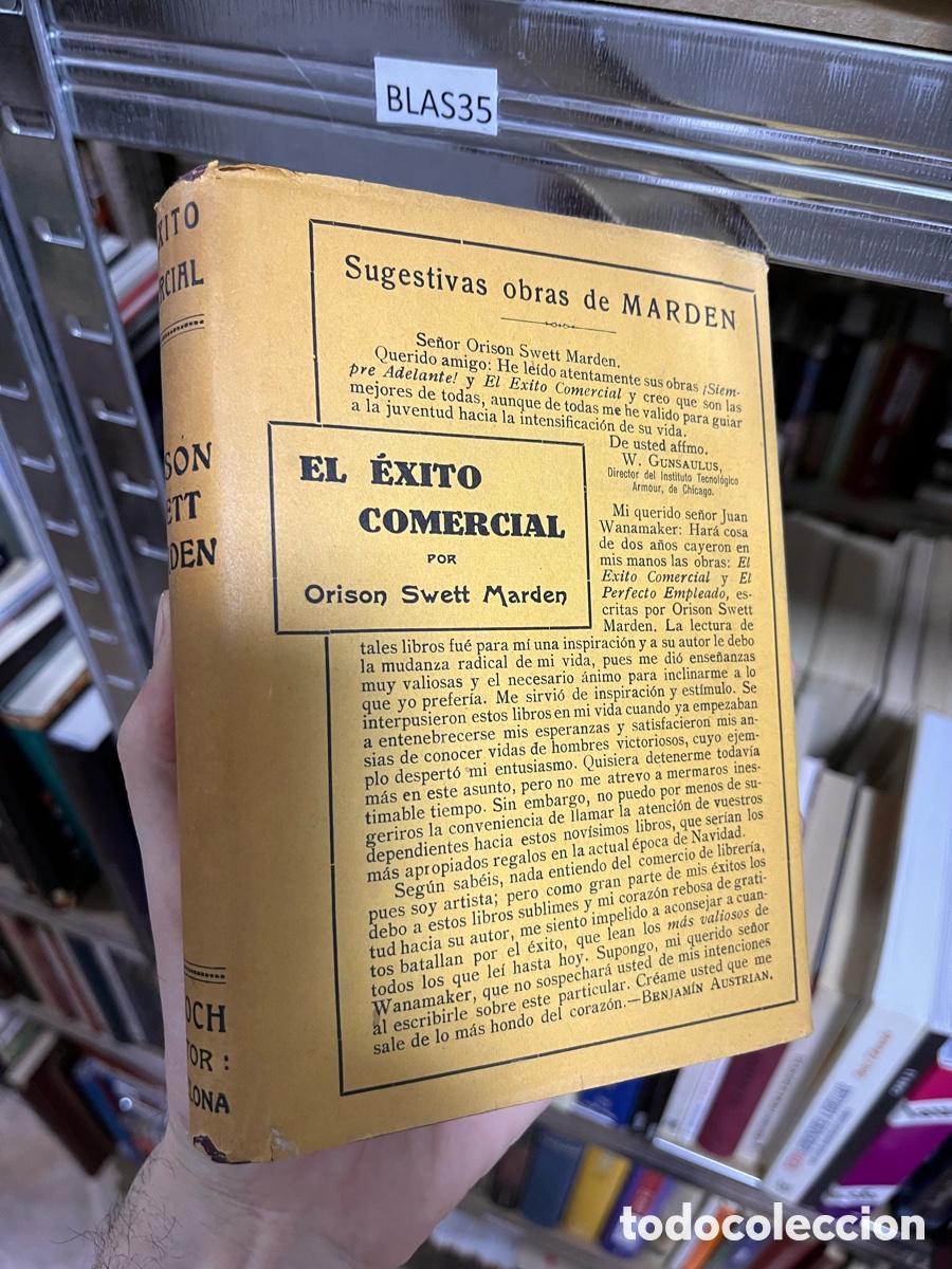 Libros de segunda mano: Blas35 El &eacute;xito comercial - Orison Swett -